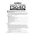 KAWAI FS640 Instrukcja Obsługi