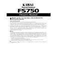 KAWAI FS750 Instrukcja Obsługi