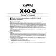 KAWAI X40 Instrukcja Obsługi